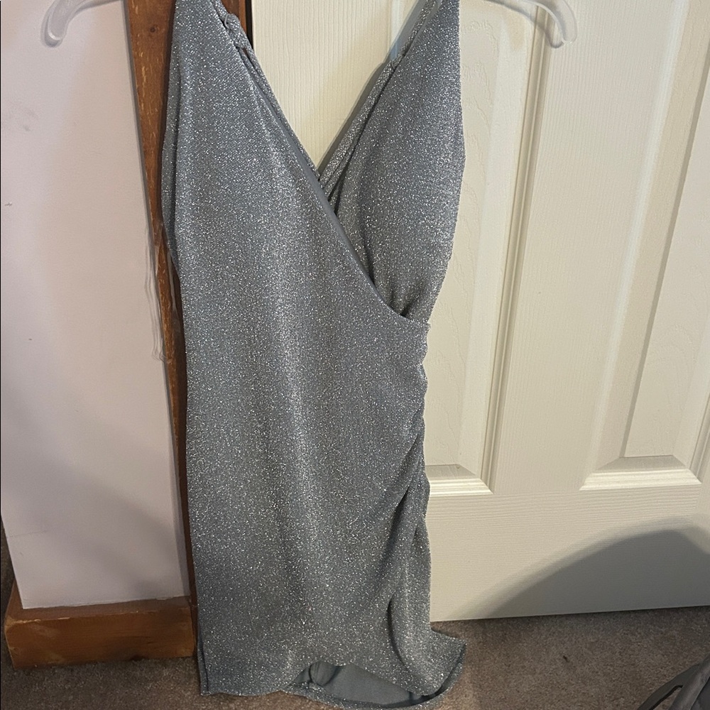 Elegant Silver Mini Dress